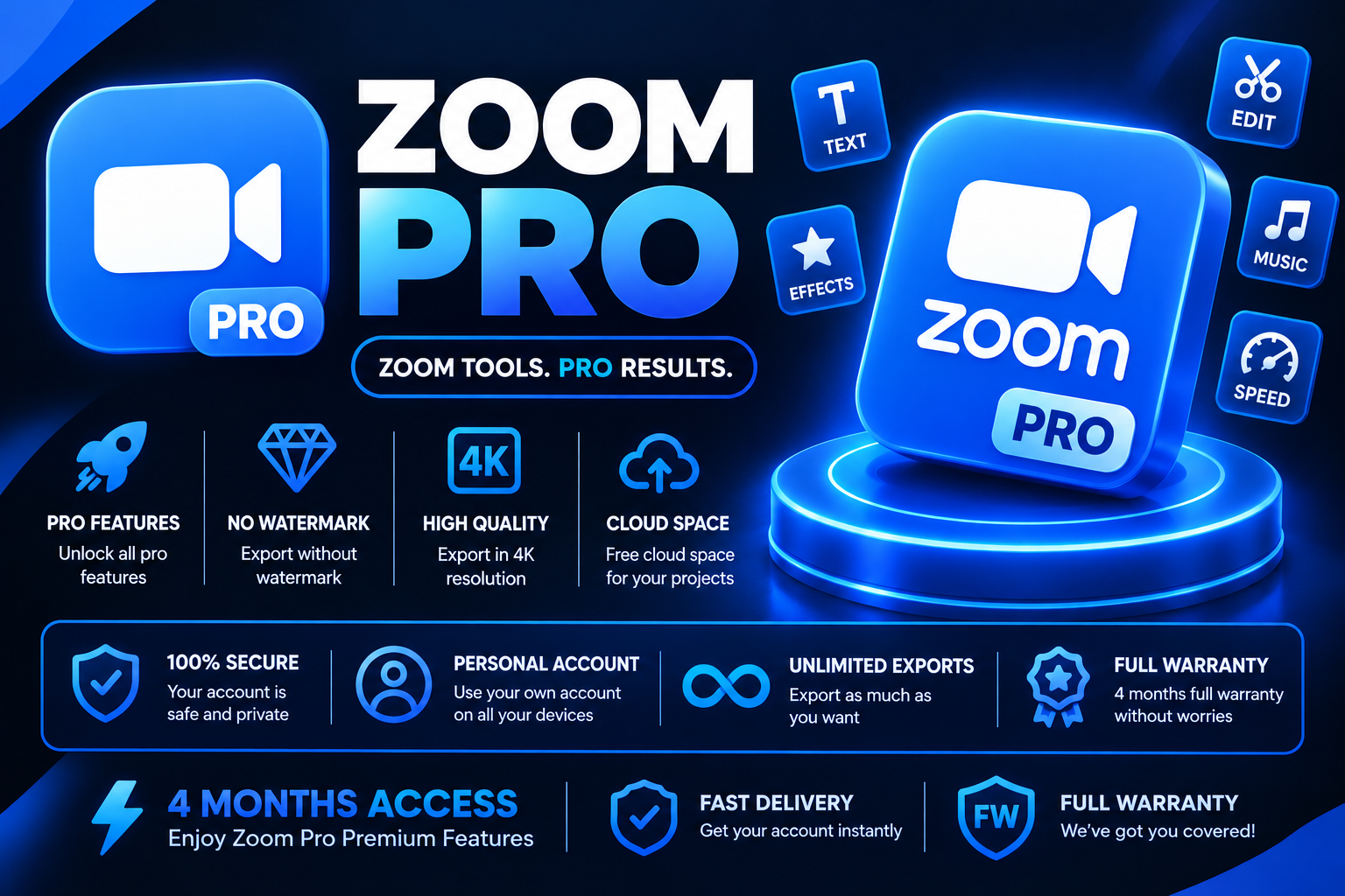 zoom  pro 28 days FW